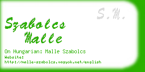 szabolcs malle business card